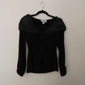 Joseph‎ Ribkoff Top Vintage look Black Small 4 Cowl neck